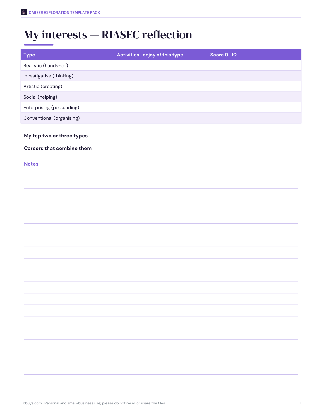 Preview of the first page of Interest reflection (PDF/DOCX)